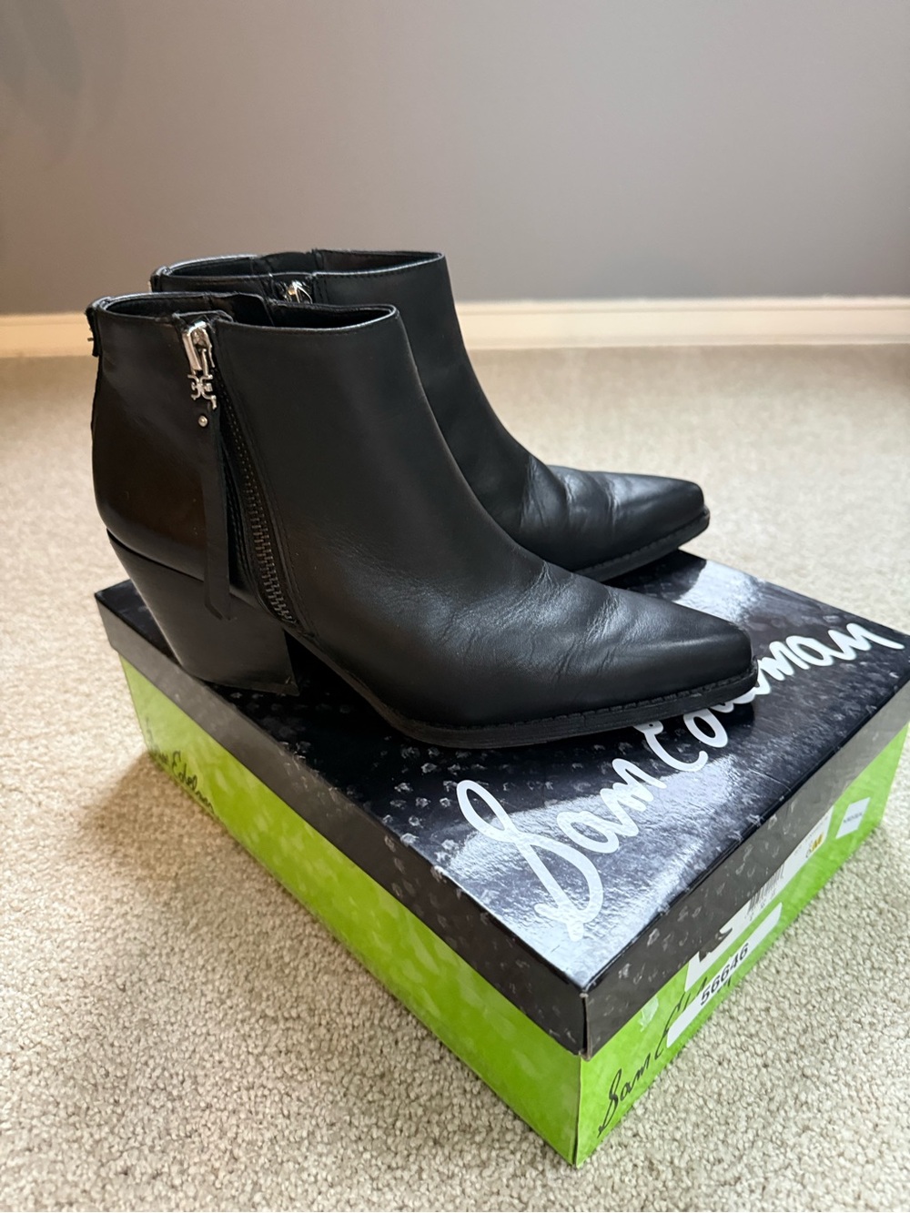 Sam Edelman Walden Black Ankle Booties Size 6